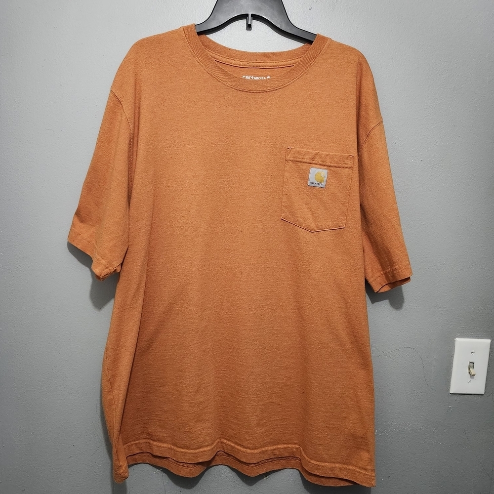 Carhartt Men's Short Sleeve Tee in Orange Size XL